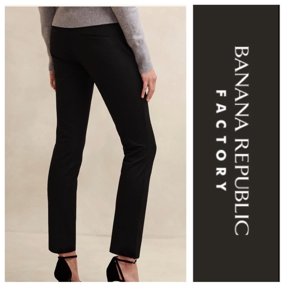 Black “Curvy Sloan” Slim Ankle Pants  { Banana Republic Factory } - Picture 3 of 12
